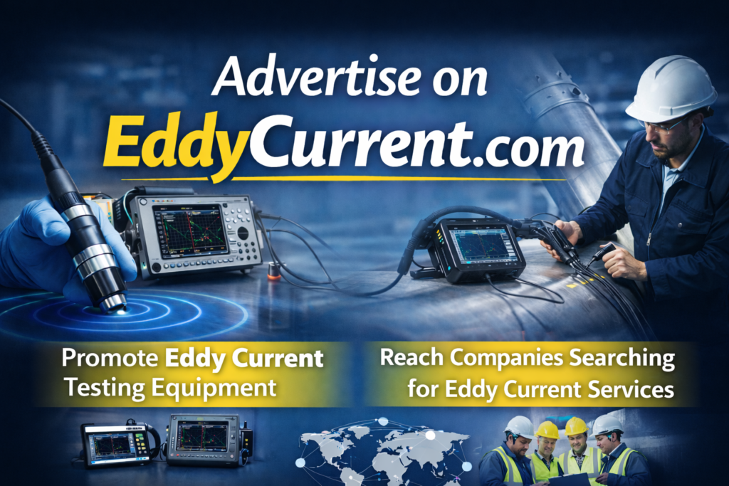 Image description related to advertising eddy current testing equipment and services